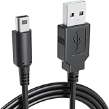 TECHZOCO USB-Ladekabel, Kabel für 3DS, kompatibel mit Nintendo New 3DS XL/New 3DS XL/3DS XL/3DS New 2DS XL/New 2DS XL/2DS XL/2DS XL/2DS/DSi/DSi XL, 1,20 m, Schwarz
