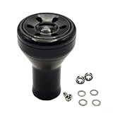 Ersatzknopf für Angelrollen, 39,2 x 25 mm, Metallgriff, kompatibel mit Daiwa/, Stradic/, Sienna-Spinn- und Baitcast-Rollen, inklusive Schwarz, Gold, Silber und komplettem Zubehör (schwarz)