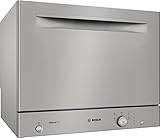 Bosch SKS51E38EU Serie 2 Kompakt-Geschirrspüler, 55 cm breit, Extra Trocknen auf Knopfdruck, EcoSilence Drive leiser und effizienter Motor, Glas 40°C