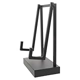 FONDOTIN Metall Bilderständer Tellerständer Schwarz Robuster Tisch Displayhalter für Fotos Kunst und Bücher Kompakte Kratzfeste Staffelei für Wohnzimmer und Büro