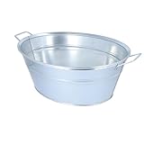 HRB Zinkwanne 27 Liter Volumen Getränkekühler Eiswürfelbehälter Pflanztopf aus Zink