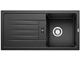 BLANCO FAVUM 45 S | Küchenspüle 86x43,5 | Granitspüle aus SILGRANIT anthrazit | Einbauart: Einbau von Oben | reversibel | für 45 cm breite Unterschränke | Großes Becken