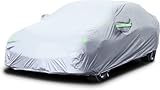LOETAD Autoabdeckung Wasserdicht Auto Abdeckplane 470x180x150cm UV-Schutz Winddicht Staubdicht Kratzschutz für Winter Sommer