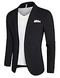PJ PAUL JONES Herren Sportlich Freizeit Blazer Regular Fit Einfarbig Modern 2 Knöpfe Anzugjacke Sakko Schwarz XL