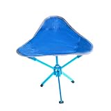 Qianly Leichter Dreibeinhocker für Camping, Klappstuhl für Garten Und Strand, Blau
