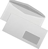 Kuvertierhülle DIN C6/5, 229 x 114 mm, 75 g/m², Offset, weiß, mit Fenster (für Kuvertiermaschinen geeignet)