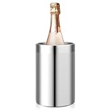 Bafiwu Weinkühler Edelstahl, Doppelwandiger Champagnerkühler für Wein, Sekt & Champagner