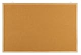 OFFICE PRODUCTS Pinnwand Notizbrett aus Kork / 60 x 40 cm/ 1 Stück/Rechteckig/Korktafel Korkplatte Korkwand Kork/ideal für Zuhause und fürs Büro/Holzrahmen Memoboard
