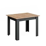 Vicco Esstisch Repose, Anthrazit/Goldkraft Eiche, 100 x 80 cm ausziehbar