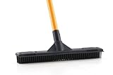 CLEANmaxx Universal-Besen für Innen und Außen | Besenkopf aus Hartgummi, Ideal für Teppich, Holz, Vinyl, Fliesen UVM. | Teleskopstiel