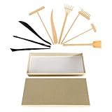 Toyvian 1 Satz Sandrechen sandspielzeug Set Zen Garten Set Kunstvolle Rake Sandmalerei Zubehör Entspannungs Deko Kleiner Mini-Rechen Sandkasten-Rechen-Bastelarbeiten Sandwerkzeuge Plastik