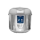 GASTROBACK 42507 Design Reiskocher, Abschalt-und Warmhaltefunktion, 3 Liter, antihaftbeschichtet, 450 Watt, Antihaftbeschichtung, 3 liters, Grau