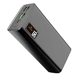 TOOSPON Powerbank 50000mAh,QC3.0 22,5 W & USB C PD20 W Fast Charge, 2 Input und 5 Output (QC & USB & Typ C) Externer Akku für Handy, Kamera, Pad, Headset usw
