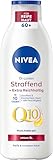 NIVEA Q10 Straffende Öl-Lotion, nährende Body Lotion mit natürlichem Arganöl und 99,5% purem Q10, straffende Körpercreme für reife und trockene Haut (250 ml)