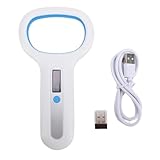 Greensen Haustier-Mikrochip-Scanner, Tieretikett-Lesegerät mit Verbessertem Erkennungssystem für Hunde Katzen Schweine Schafe Rinder Hühner Enten (White)