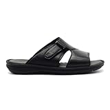 Melluso Walk Herren-Sandalen aus Leder, Schwarz , 42 EU