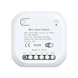 CashMuch Rf433 Smart Switch, Smart-Relais für DIY-Lichtsteuerung, für Alexa, 100-240 V, 10 A/16 A, Weiß