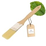 HOFMEISTER® Haushaltspinsel, flach, 21 x 3,6 cm, aus Buchenholz, Backpinsel mit Naturborste, 100% Made in Germany, Breite: 1,5 Zoll