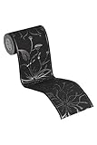 A.S. Création selbstklebende Bordüre - Papierbordüre mit wundervollen Blumen in Schwarz und Kupfer - auf 5,00 m x 0,13 m je Rolle