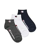 Champion Unisex Basics 3pk Quarter Socken, Marineblau, 35-38 EU