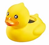 TFA Dostmann DUCKY Digitales Badethermometer, 30.2031.07, Badeente, zur Überwachung der Wassertemperatur, Badespaß, Hitzealarm, gelb