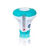 Gre DCT20 - Schwimmendes Dosiergerät mit Thermometer für die chemische Behandlung von Schwimmbädern. Desinfektion und Reinigung von Schwimmbadwasser, für 20 g Tabletten