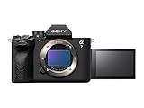Sony Alpha 7 IV Spiegellose Vollformatkamera für Experten (33 MP, Echtzeitfokus, 10 Bildern pro Sekunde, 4K 60p-Video, Touchscreen)