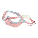 Taucherbrille Kinder | 6 Inch Schwimmbrille Kinder | Silikon + PC Schnorchelset | Beschlagfreie Wasserdichte Schwimmmaske Mit Nasenschutz Für Mädchen Pool