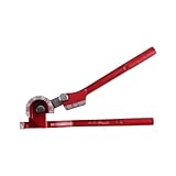 180 Grad manueller Rohrbieger 3-in-1 Rohrbiegegerät 6mm 8mm 10mm Rohrbieger Biegewerkzeug Bremsleitung für Kupfer, Aluminium, Messing und Stahlrohre - Rot