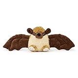 Zappi Co 100% recycelte Plüsch-Plüschtiere - Weiche und kuschelige Stofftiere, perfekte Begleiter für Kinder und Neugeborene (13-15cm) (Fledermaus)
