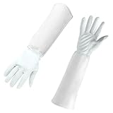 Gartenhandschuhe lang,Lange Gartenhandschuhe,Rosenhandschuh, dornensicher | Schnittsichere Handschuhe, langärmelige, pannensichere Handschuhe mit Unterarmschutz für Herren