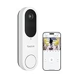 Reolink Video Doorbell, Akku Türklingel mit Kamera, 2K Kabellose Videotürklingel, 1:1 Kopf-bis-Fuß-Ansicht, 2,4/5GHz WLAN, Person-/Fahrzeug-/ Paket-Erkennung, Lokale Speicherung Ohne Gebühr (Weiß)