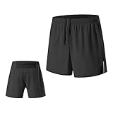 DUHENWU Sporthose Herren Kurze Hosen Einfarbig Lose Laufshorts Männer Sommer Jogginghose Quick Dry Elastic Waist Fitnesshose Sport Bequeme Trainingsshorts Weich Atmungsaktive Shorts