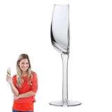 Tewzafiya Kreatives Rotweinglas, 140 ml, mit schmalem Boden, kreatives Set aus langen Pedicelo-Gläsern für Feiern, Geburtstage, Hochzeiten, Familien und besondere Anlässe