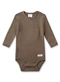 Sanetta Body langarm Beige aus Merinowolle & Seide | Hochwertiger und nachhaltiger Body für Mädchen & Jungen aus Wolle-Seide-Mix. Baby Body