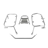 Motorrad Hinten Rack Motorrad Schwanz Trunk Top Case Satteltasche Packtaschen Halterung Edelstahl Gepäckträger Für Suzuki Für V-Strom 650 DL650 2017-2020 2021 2022 Motorrad Hinten Gepäck Rack(Silver 1