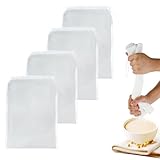 4 Stück Nussmilchbeutel,Passiertuch Wiederverwendbar,Filterbeutel Nylon Cloth Bags,Nut Milk Bag,Strainer mit Kordelzug Siebbeutel Fein,einweg joghurt-sieb kaffeefilter,für Brew Cheese Food Fruit