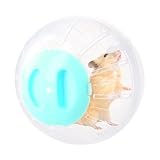 Gymnastikball Hamster 14,5cm, Hamsterball, Hamsterrad Übungsball Kunststoff, Hamsterkugel, Hamster Run Ball für Zwerghamster, Rennmaus, Meerschweinchen, Pet Jogging Spielen (Blau transparent)
