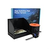 Eawfgtuw Fischfinder Unterwasserkamera mit 10,9 cm IPS-Bildschirm, 220°-Weitwinkel, IP68 wasserdichtes Objektiv, 12 Infrarot-LEDs für Nachtangeln (IPS + 50 M-Kamera)