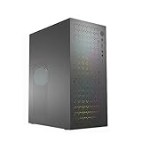 Computergehäuse, 2 Lüfterpositionen, 2 USB2.0-Mid-Tower-Gehäuse, unterstützt ATX Micro ATX/ITX, geeignet for Gaming und Büroarbeit (Color : Black)