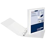 Original Falken Premium Präsentationsringbuch. Made in Germany. Kunststoffbezug außen und innen 4 Ring-Mechanik DIN A4 Füllhöhe 25 mm weiß ideal für Angebots- und Unternehmenspräsentationen