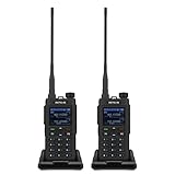 Retevis C62 Funkgerät, Multi Band Amateurfunk, Professionelles Walkie Talkie mit Großer Reichweite, 2000 mAh, 265 Kanäle Lärmminderung, für Erwachsene, Zum Wandern, Jagen, Camping (Schwarz,2 Packung)