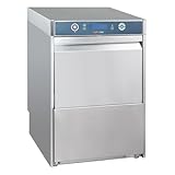 GastroHero Gläserspülmaschine HYPRO-GLSM40SL | 40×40 cm Korb | Edelstahl | Reiniger- & Klarspüldosierer | Ablaufpumpe & Drucksteigerpumpe | 230 V | Gastronomie Gläserspüler