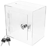 STOBOK Kasten Transparente Acrylbox Feuerfest Käfig Kommentar Geld Verlosen Schalter Brief Paket Sicher Spendenboxen Für Wohltätige Zwecke Angebot Fahrkarte Umschläge Öffentlich