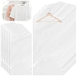 QOUBNIC 50 Stück Kleidersäcke, 60 x 140cm Kleidersack Waschbare Kleiderhülle Kleidersack, Staubdichter Kleiderschutz Kunststoff Anzugtasche für Anzüge Sakkos Hemden