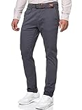 Indicode Herren Eary Chinohose Stretchhose | Chino Herrenhose Super Stretch Stoffhose Dk Grey, 38/32
