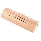 TOYANDONA Holz Nackenstützkissen U förmig Ergonomisch für Wirbelsäule Moxibustion Geeignet aus Natürlichem Holz und Edelstahl Glattes Massagekissen für Täglichen Gebrauch bei Nacken