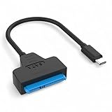 USB C zu SATA Adapter – Typ C auf SATA III Kabel (USB 3.1, 6 Gbit/s) für 2,5 Zoll HDD & SSD Festplatten, 22 Pin, High-Speed Konverter für schnelle Datenübertragung, Plug & Play für Laptop, PC & Mac
