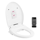 Intelligenter Smart Toilettensitz Toilette Sitz mit Nachtlicht, Trockner, 4 Temperatureinstellungen & Selbstreinigende Düse Toilette Dusche Beheizter WC Bidet für Hotels Familien 37 * 51 * 13cm