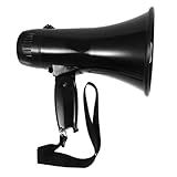 JOINPAYA Handheld Megafon mit Aufnahmefunktion Lautsprecher für Anfeuerung Warnungen und Sicherheitsansagen Batteriebetrieben für Outdoor Events und Große Menschenmengen Schwarz Aa